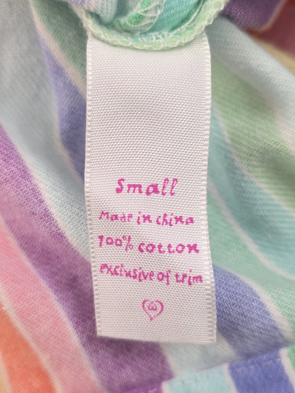 Victoria’s Secret Rainbow Stripe Cotton Pajama Set Small Vintage Y2K Loungewear - Picture 15 of 16
